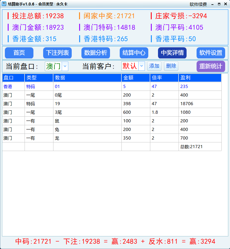 中奖详情